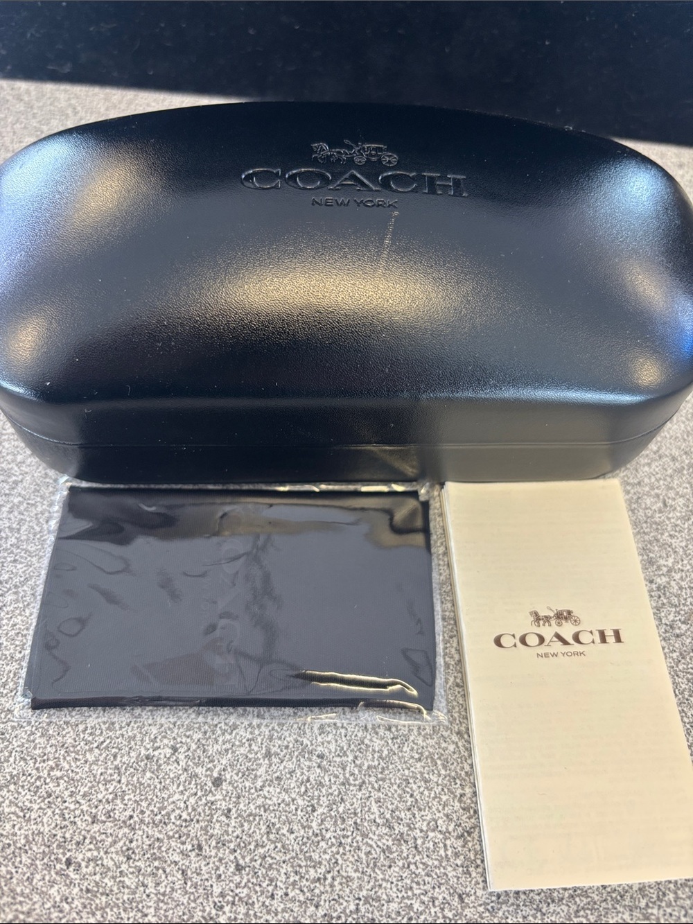 Coach Patterned Black and Blue Cat-Eye Sunglasses - Picture 6 of 6